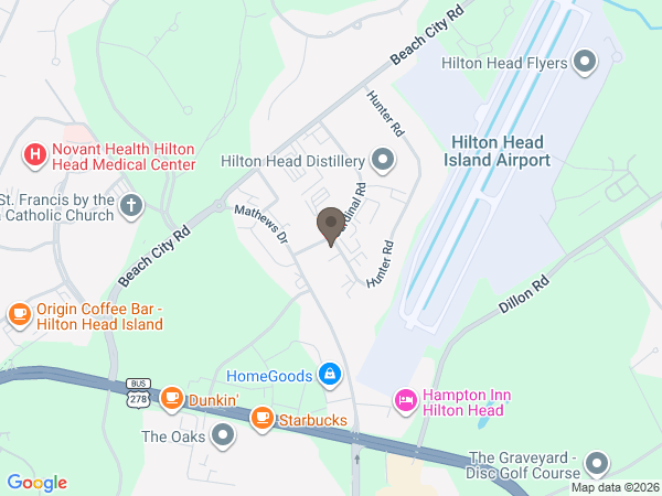 Map showing location of The Island Funeral Home & Crematory