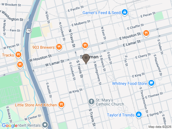 Map showing location of Dannel Funeral Home