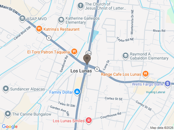 Map showing location of Noblin Funeral Service & Crematory: Los Lunas