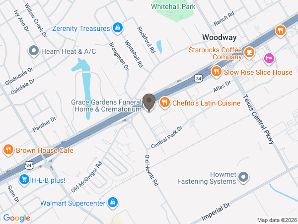 Map showing location of Grace Gardens Funeral Home Chapel