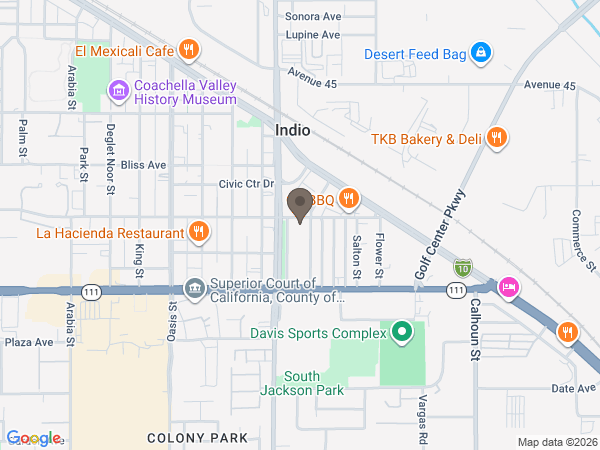 Map showing location of FitzHenry-Wiefels: Palm Desert & Indio