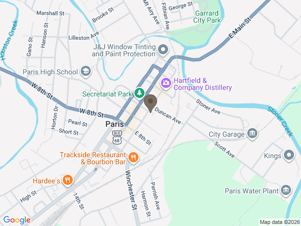 Map showing location of Hinton-Turner Funeral Home