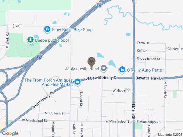 Map showing location of Smith Family Funeral Homes: Westbrook