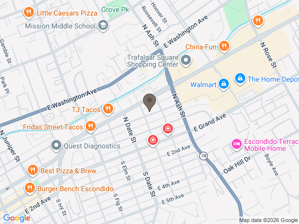 Map showing location of California Funeral Alternatives