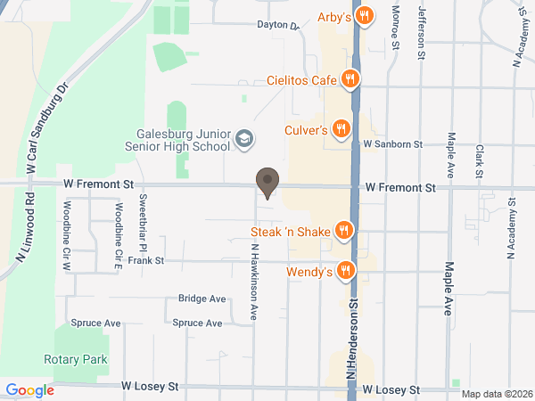 Map showing location of Hinchilff-Pearson-West Funeral Home
