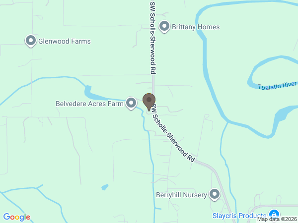 Map showing location of Oregon Aquamation