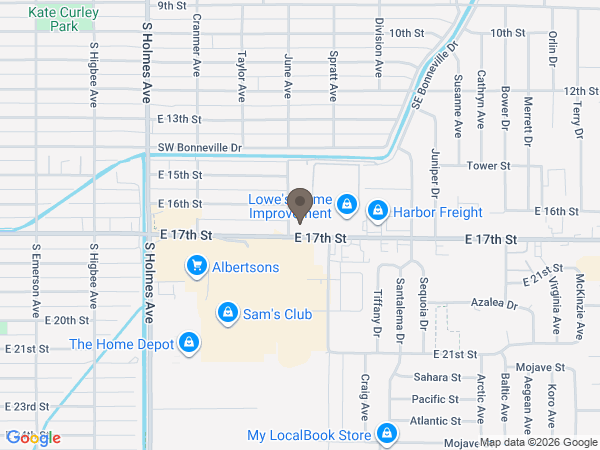 Map showing location of buck-murphy.com