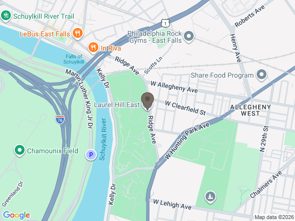 Map showing location of Laurel Hill