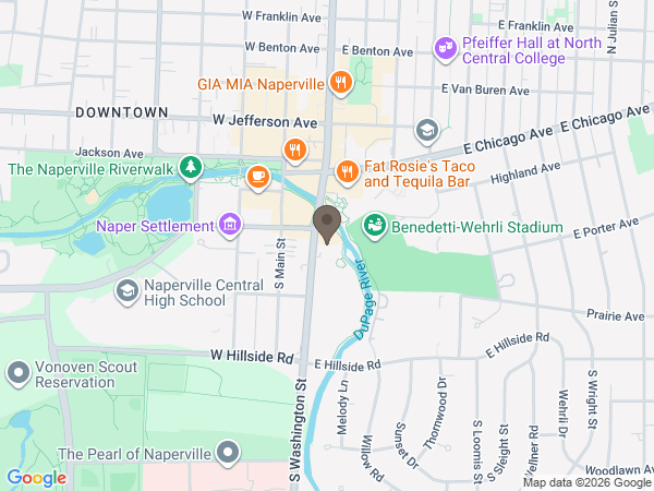 Map showing location of Beidelman Kunsch Funeral Home: Downtown