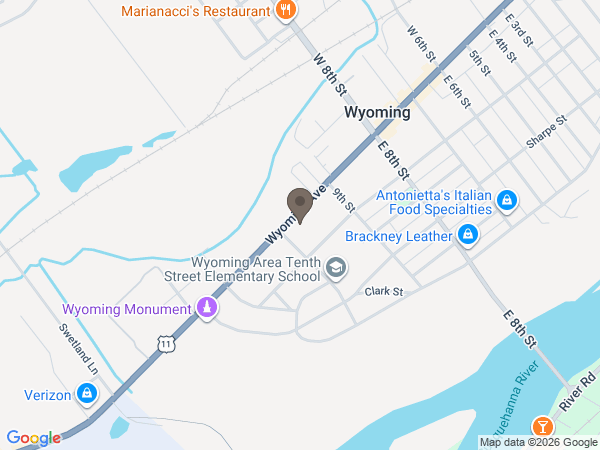 Map showing location of Metcalfe Shaver Kopcza Funeral Home, Inc.