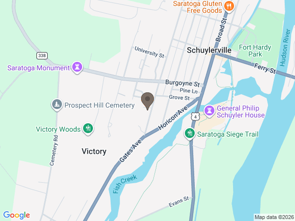 Map showing location of Flynn Bros. Inc. Funeral Home: Schuylerville