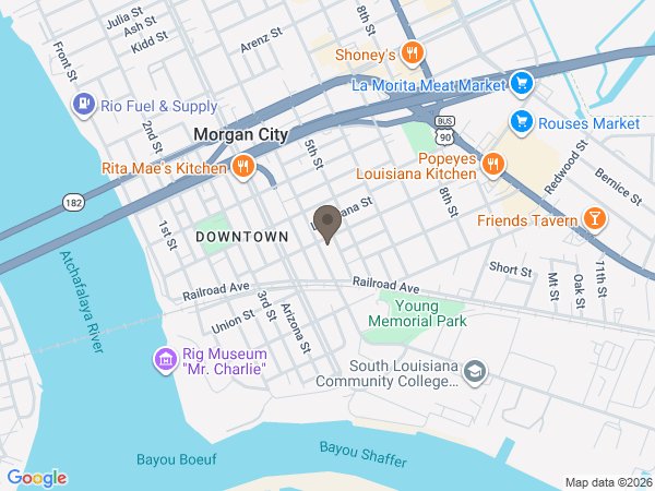 Map showing location of Twin City Funeral Home