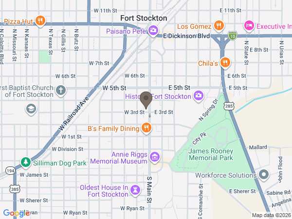 Map showing location of HERITAGE FUNERAL HOME OF BIG BEND