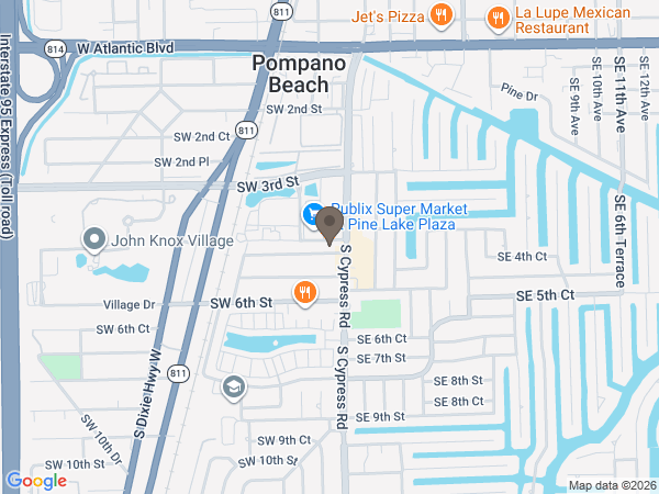 Map showing location of Atlantis Cremations