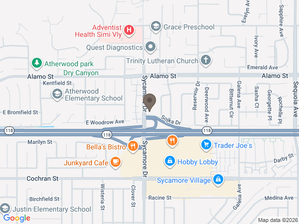 Map showing location of Reardon Simi Valley Funeral Home